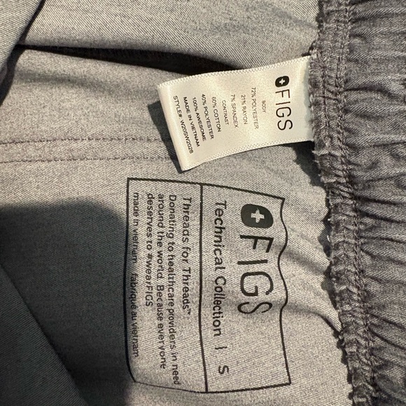 Gray Figs joggers with elastic waist. - Picture 5 of 5